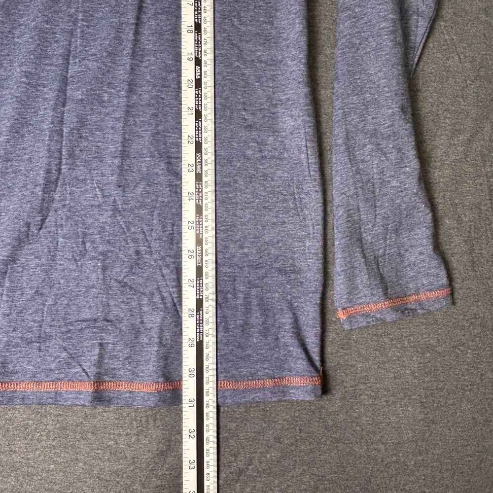 SAILWIND Mens Long Sleeve Henley Shirt XL Blue Orange Contrast Stitching NWT - Picture 6 of 8